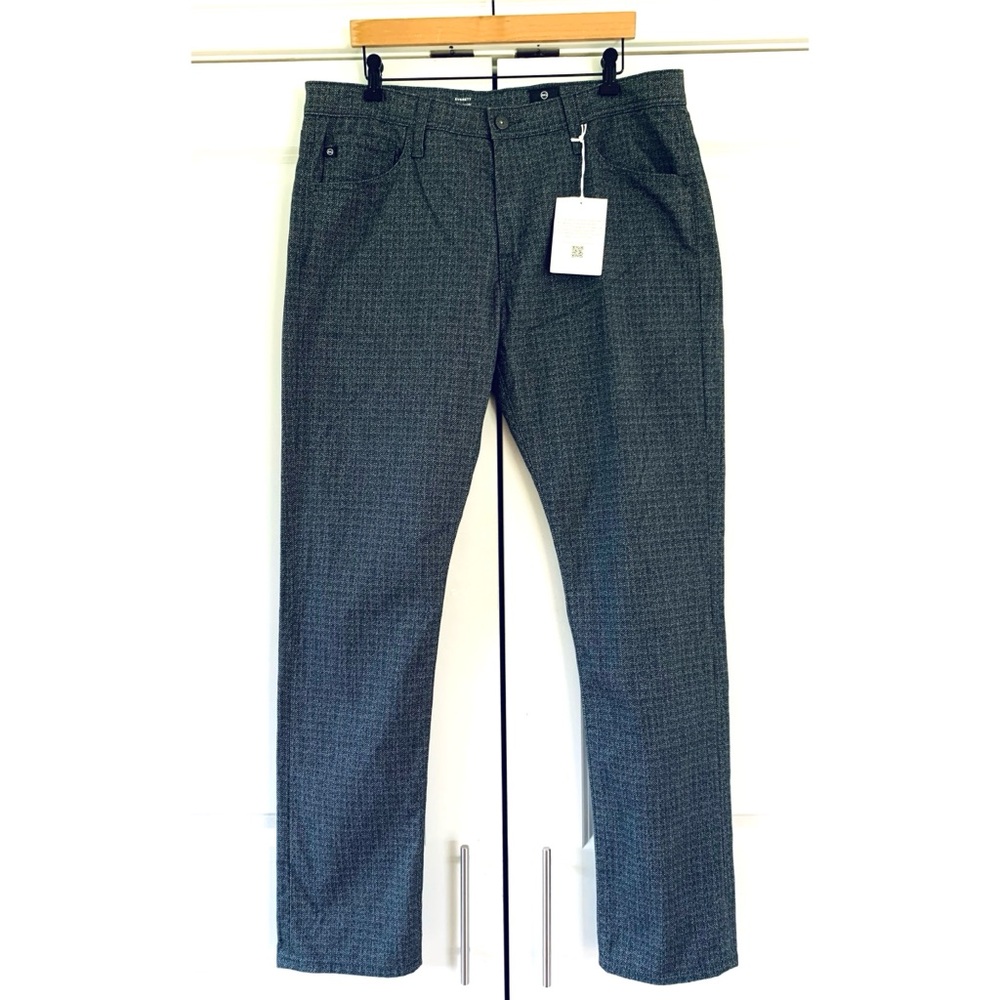 AG Everett 5 Pocket Pants Slim Straight Leg Herringbone Trouser Jeans 36 x 34